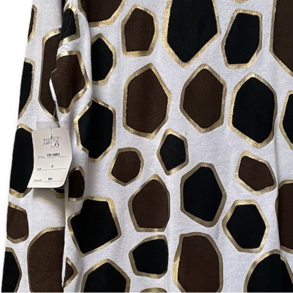 JUST B Cardigan Sweater Giraffe Print NWT Size Small - Picture 7 of 7